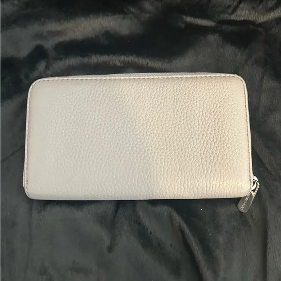 Michael Kors Gray Pebbled Leather Zip Around Wallet - Picture 5 of 6